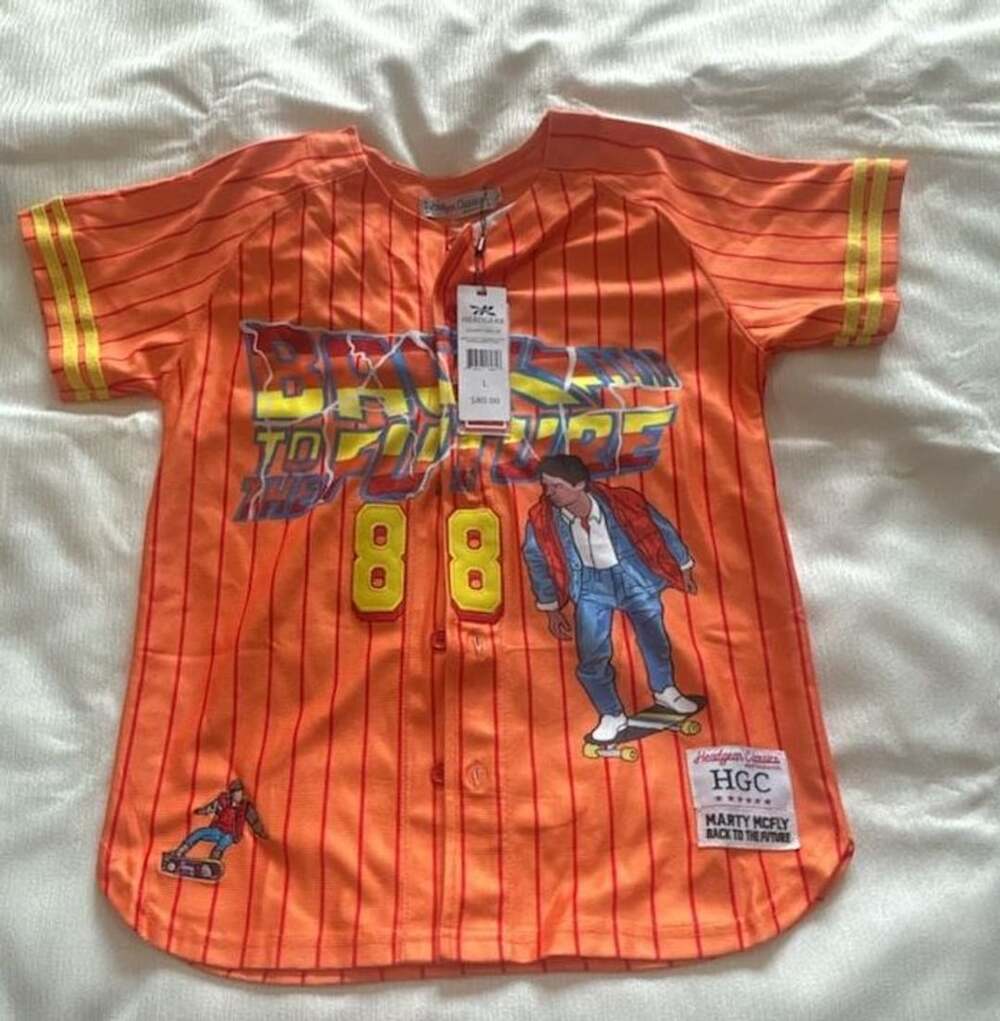 Headgear Classics Back to the Future Marty McFly Baseball Jersey Size L